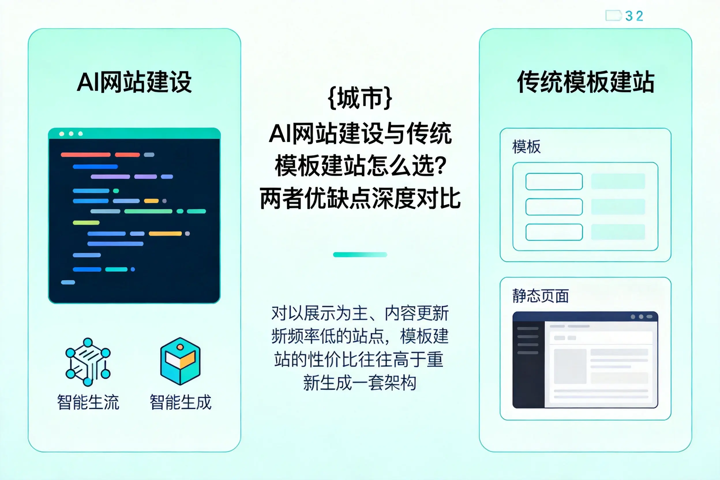 文昌AI网站建设与传统模板建站怎么选？两者优缺点深度对比