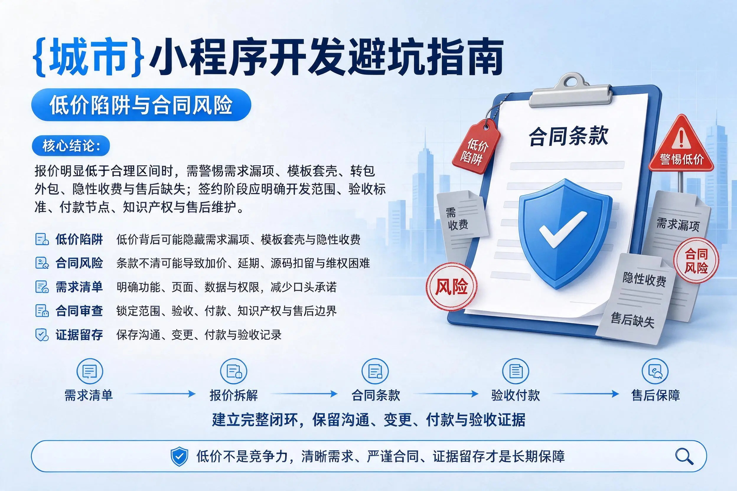 文昌小程序开发避坑指南:低价陷阱与合同风险