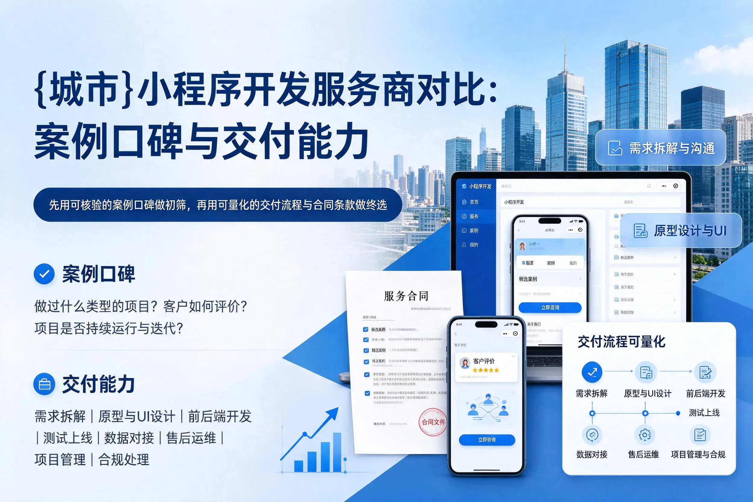 文昌小程序开发服务商对比：案例口碑与交付能力
