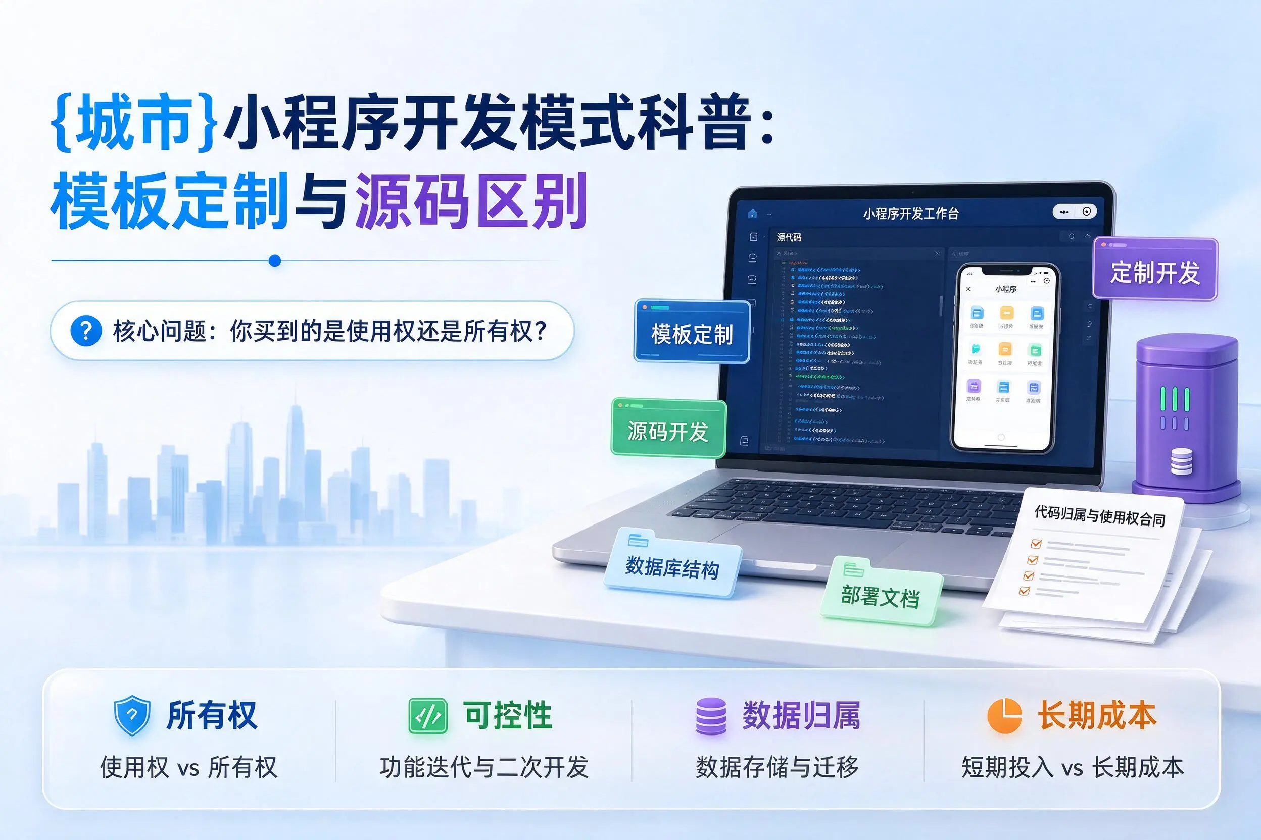 文昌小程序开发模式科普：模板定制与源码区别