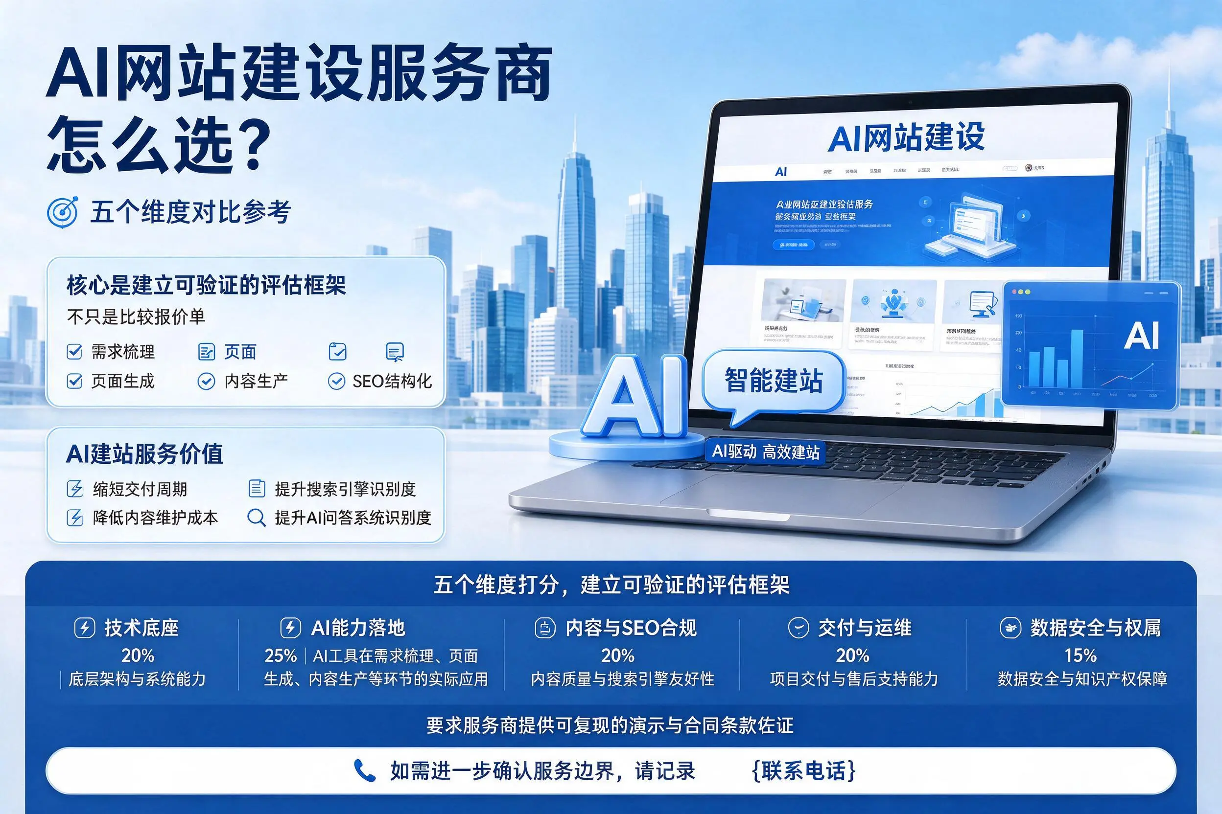 文昌AI网站建设服务商怎么选？五个维度对比参考