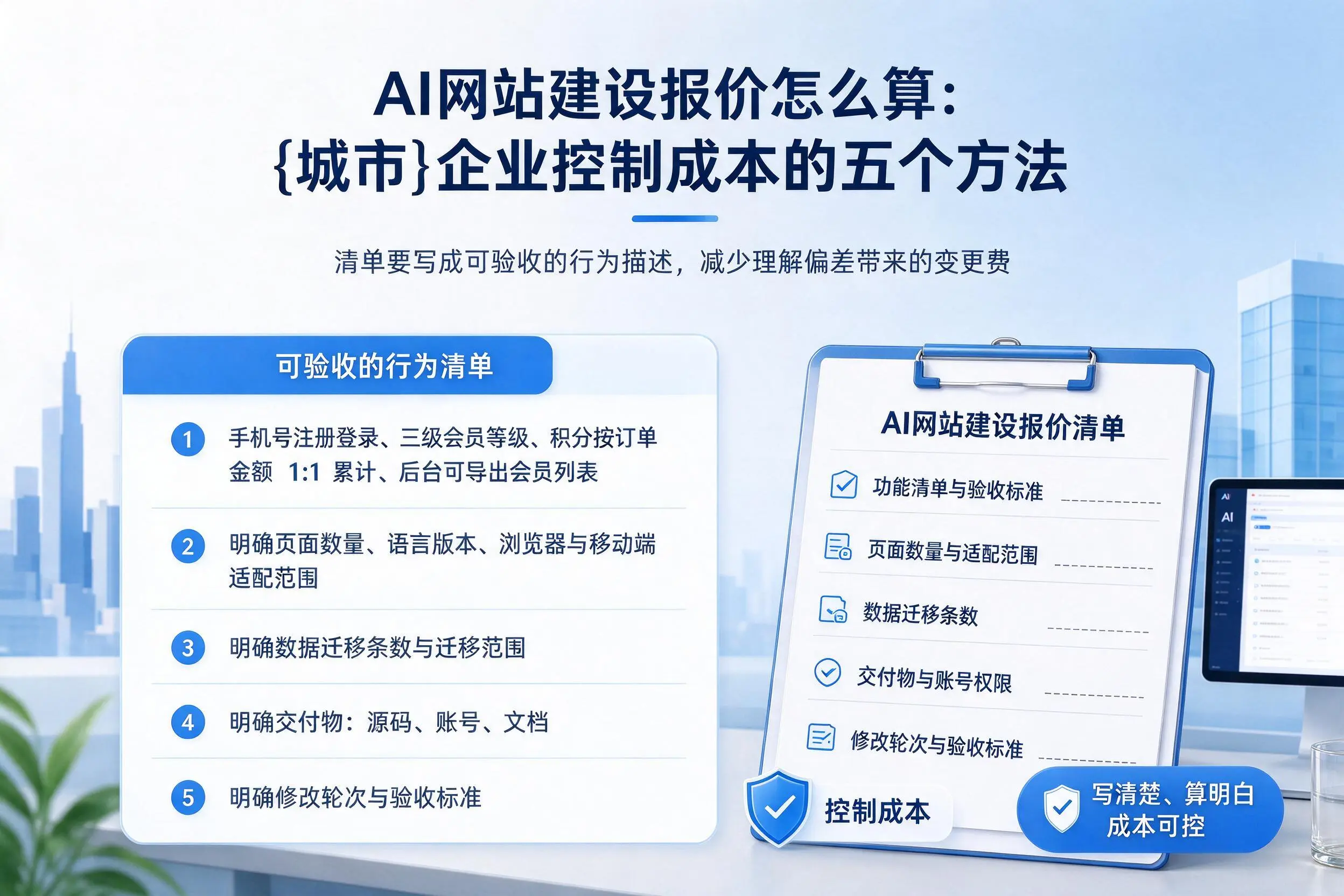 AI网站建设报价怎么算：文昌企业控制成本的五个方法